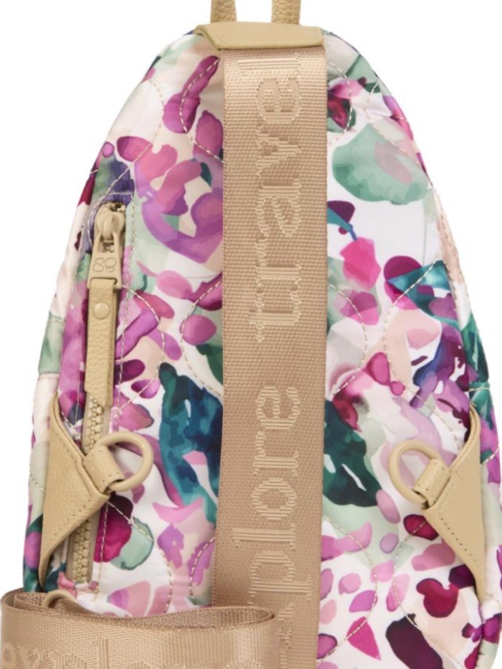 Samantha Brown To-Go RFID Essential Sling Hands-Free Quilted Bag in Wisteria NWT